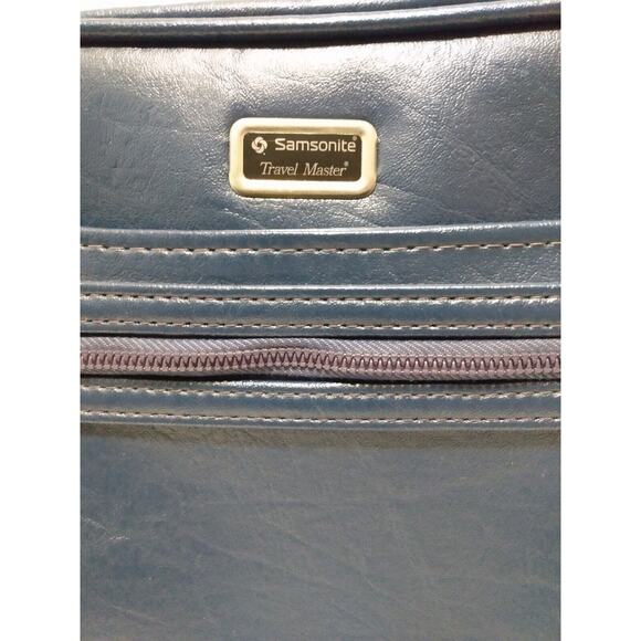 VTG SAMSONITE TRAVEL MASTER TOTE BAG Carry On Luggage Overnight Blue - Picture 2 of 16